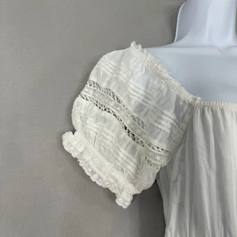 LoveShackFancy Womens Dress M White Lilium Dainty Cottagecore Feminine Bridal - Picture 3 of 13